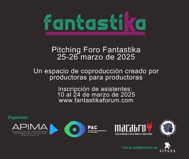 Inscripciones abiertas para asistir a FANTASTIKA PITCHING FORUM 2025 (25-26 marzo online) tras el éxito en la recepción de proyectos