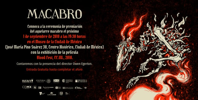 #MacabroXVII: Ceremonia de premiación y proyección Blood Fest