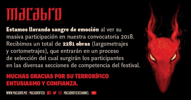 macabro agradecimiento convocatoria