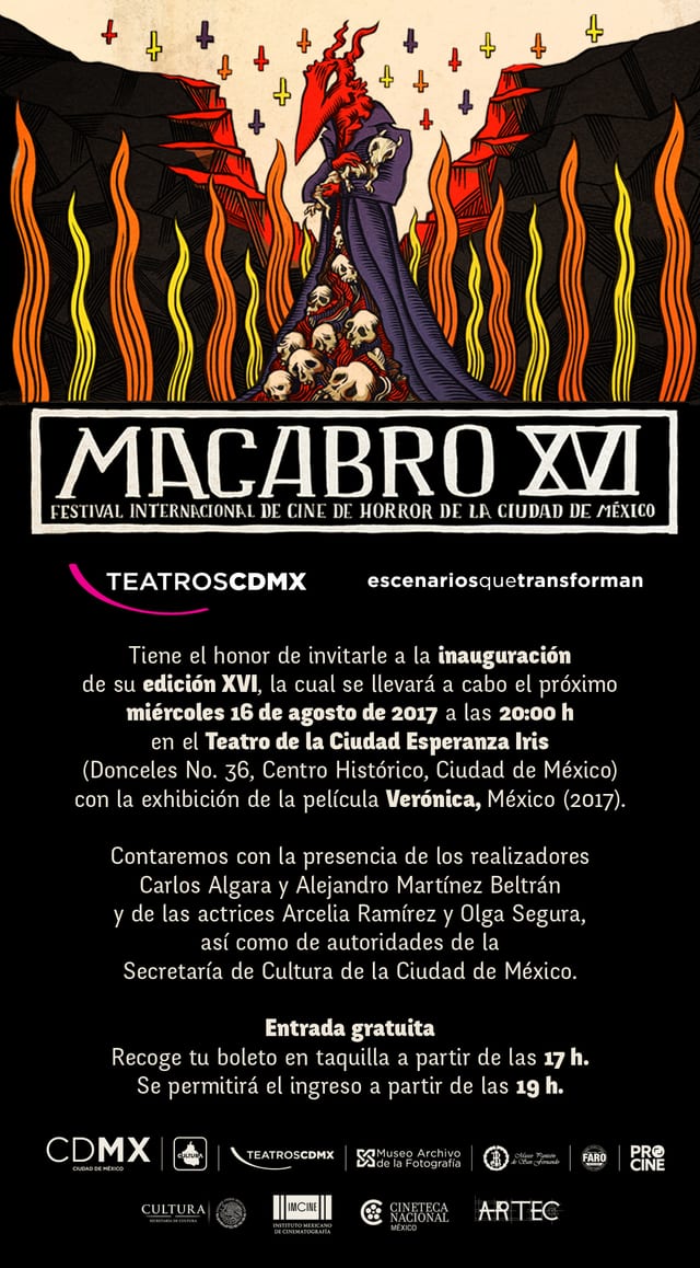 ¿Quieres ir a la inauguración de #MacabroXVI?