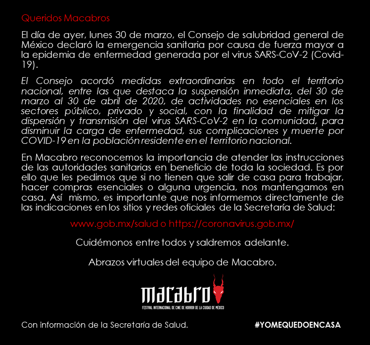 Información importante COVID-19